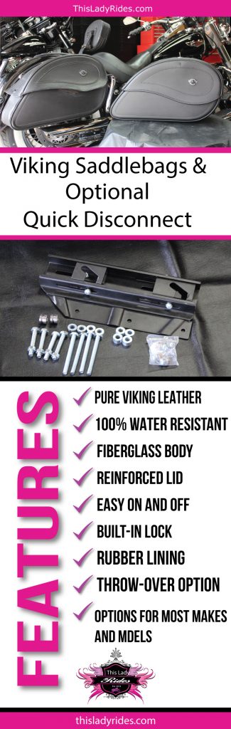 Viking Ultimate Large Motorcycle Saddlebags For Harley Softail Deluxe FLSTN review. In this video, we'll discuss the Viking ultimate saddlebag features, compare the new saddlebag design, give the saddlebags a test ride and show how to use the quick disconnect system.